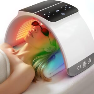 Bestqool LED Light Therapy Mask – 6 Colors + Near Infrared for Skin Rejuvenation & Facial Care