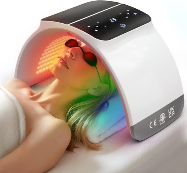 Bestqool LED Light Therapy Mask – 6 Colors + Near Infrared for Skin Rejuvenation & Facial Care