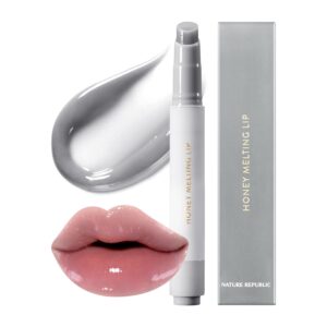 Nature Republic Honey Melting Lip Plumping Stick – Hydrating, Volumizing, Sheer Nude Tint, Glowy Finish